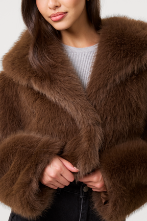Faux Fur Cropped Jacket