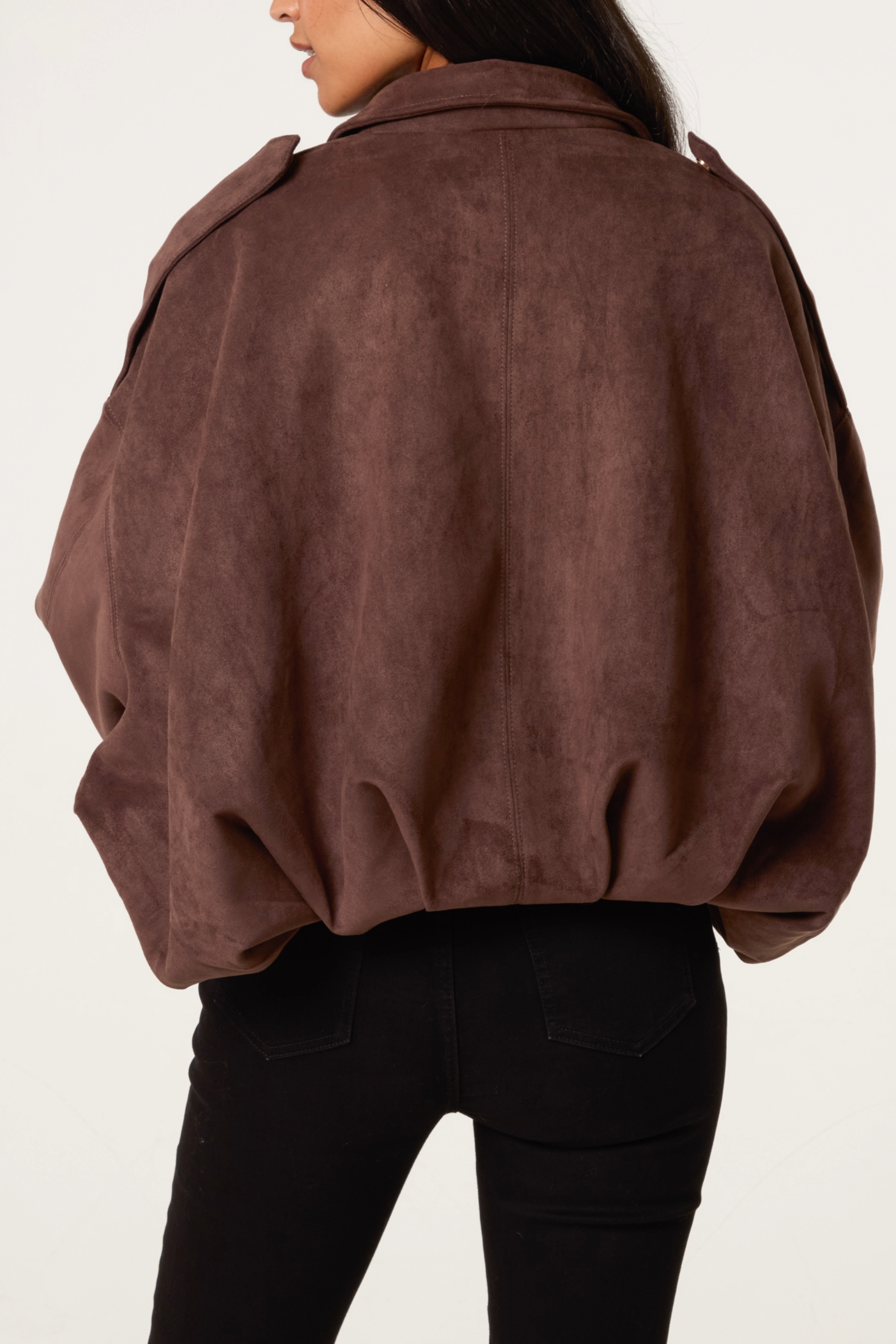 Suedette Puffball Jacket