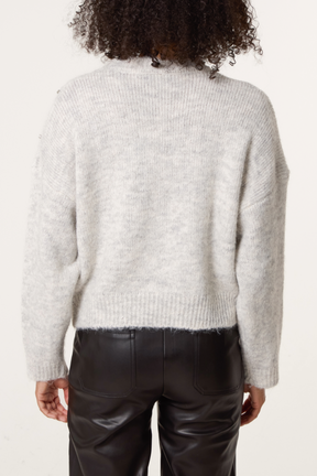 Diamante Round Neck Knit Jumper