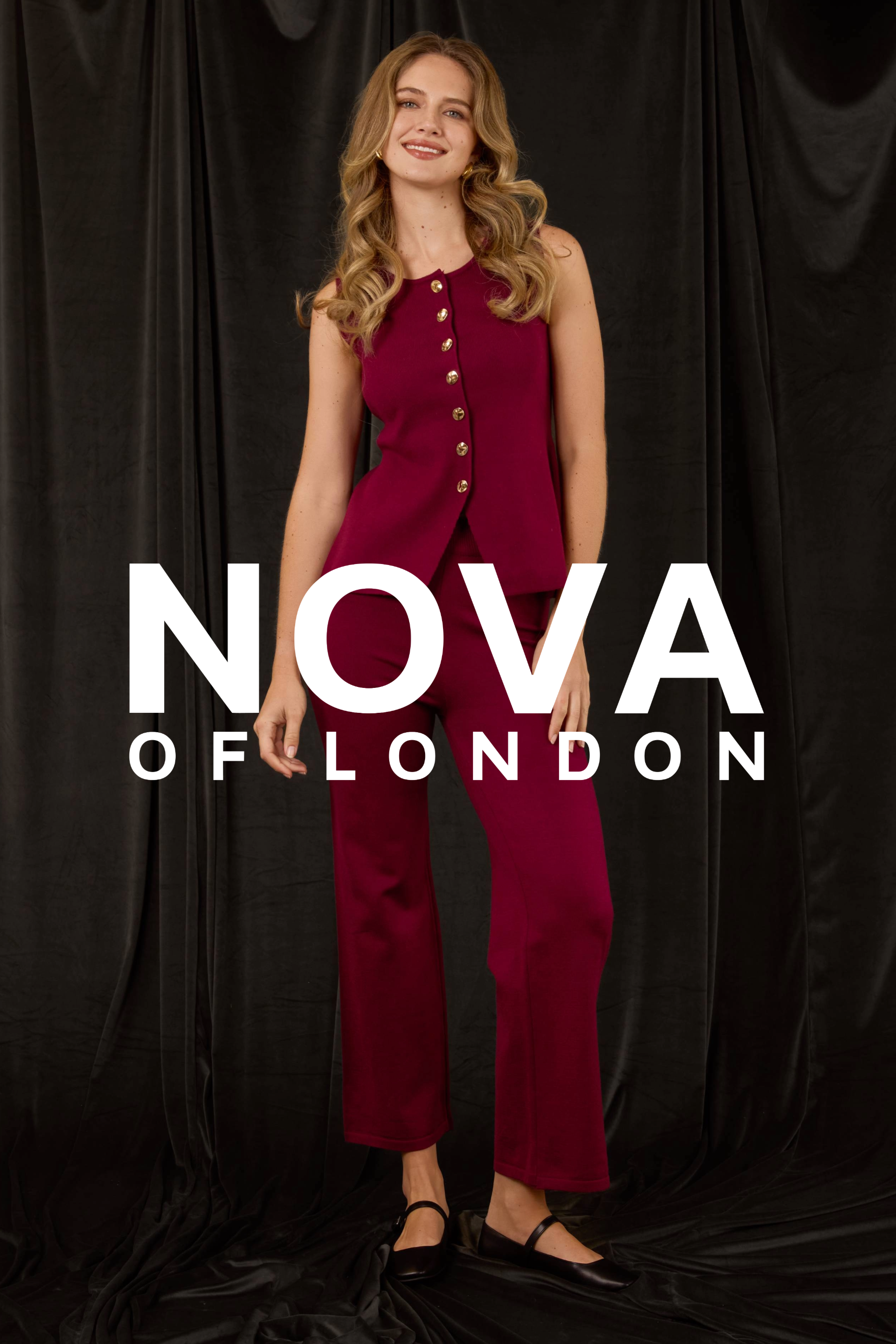 Ribbed Gold Button Waistcoat & Trouser Set