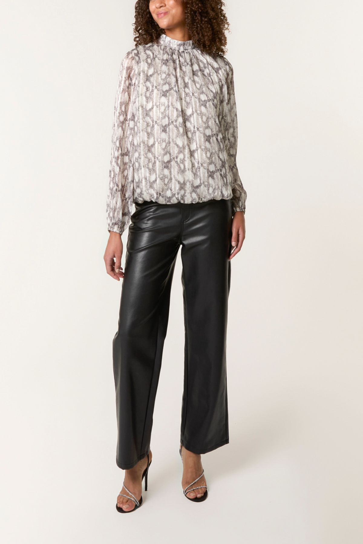 Diamante Snake Puffball Top