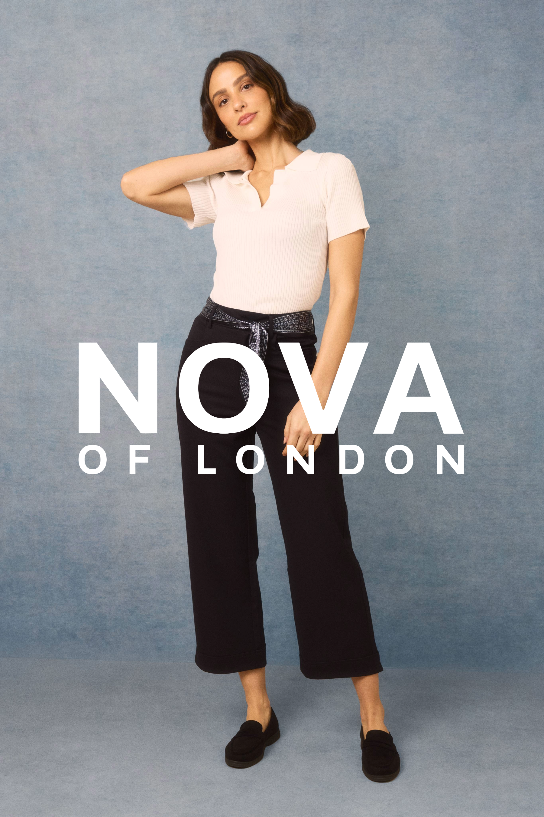 Scarf Belt Straight Trousers