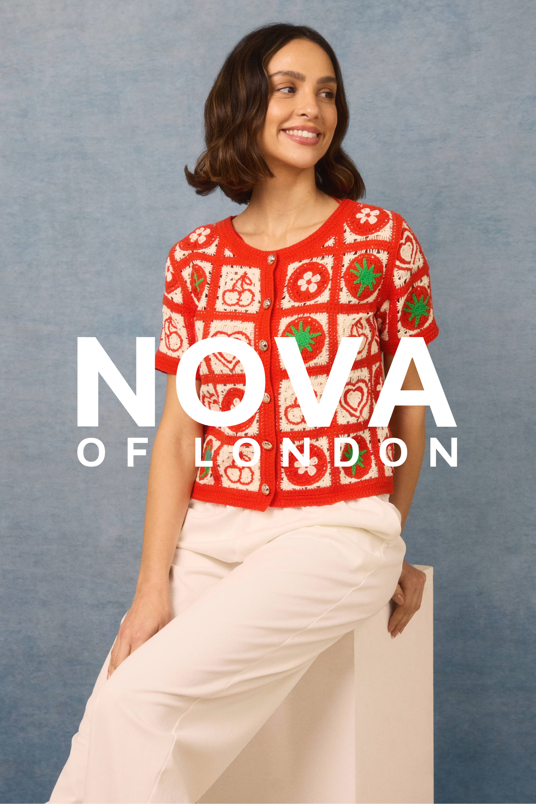 Patchwork Fruit Crochet Cardigan