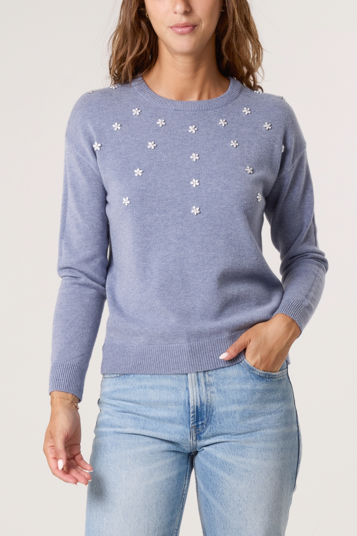 Diamante Ditsy Flower Jumper