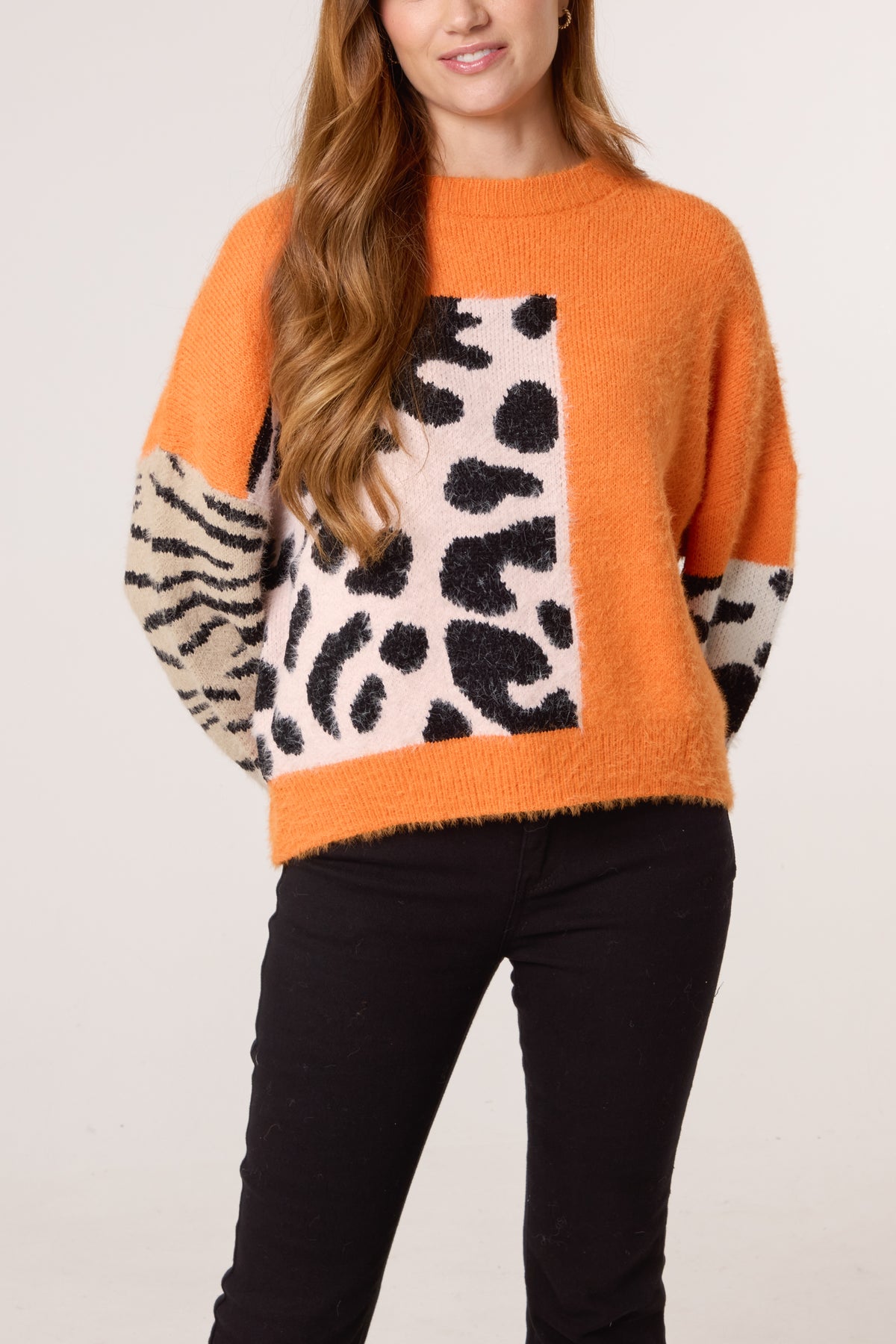 Multi Animal Design Knit Jumper