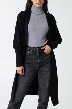 Open Front Longline Cardigan