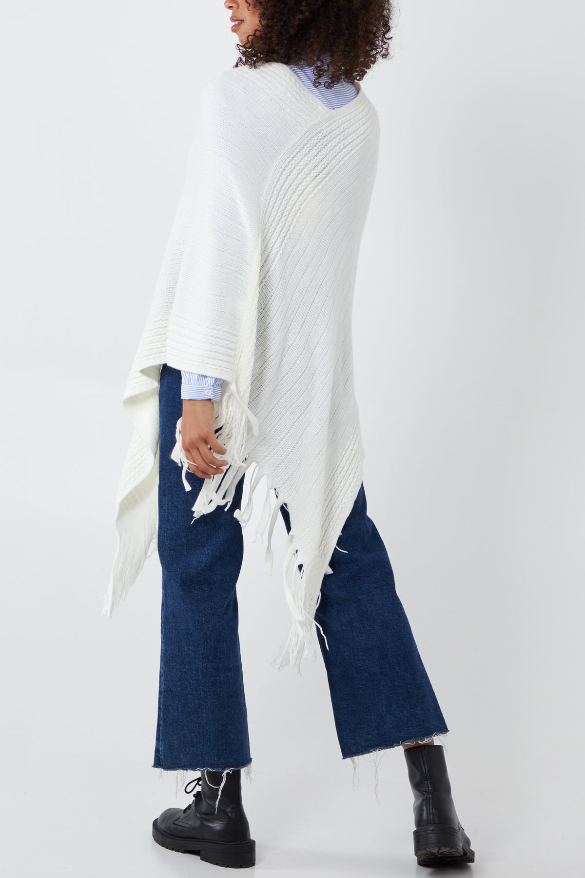 Crossover Fringed Poncho