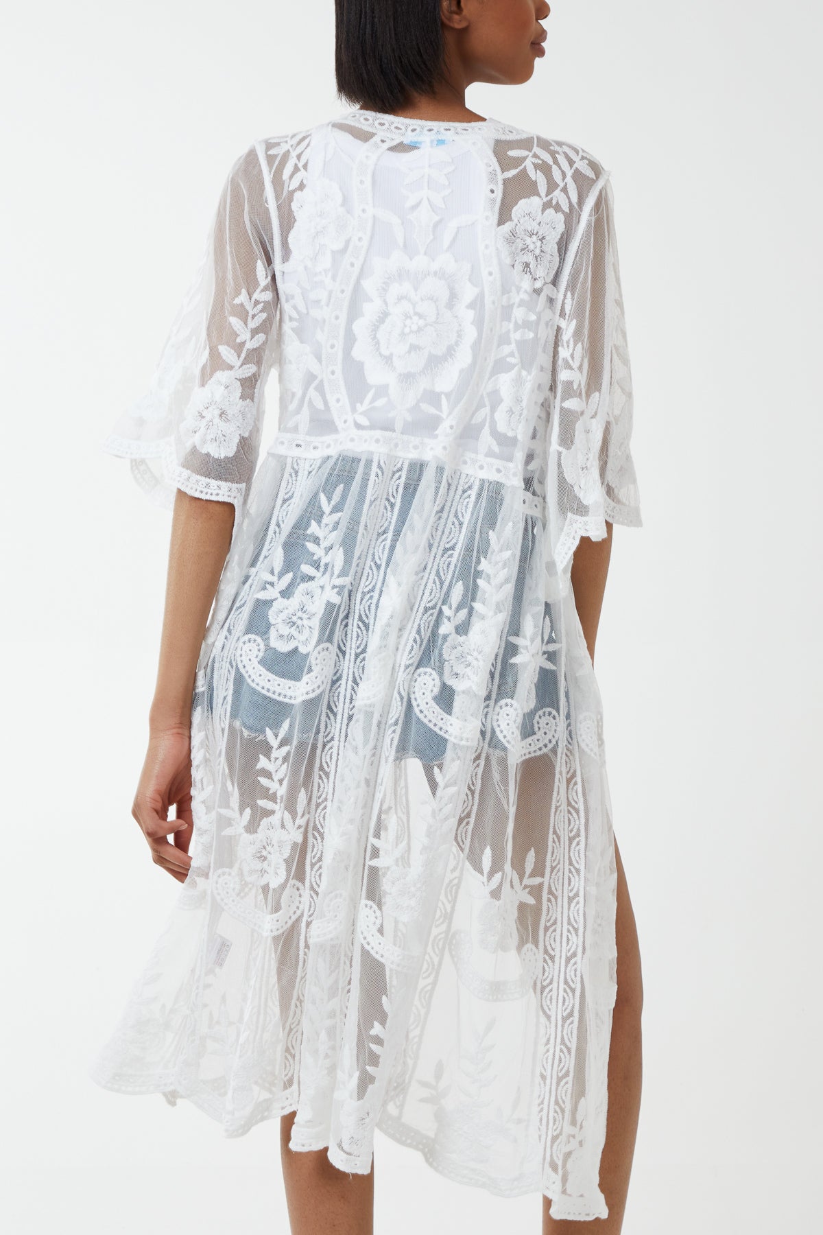 Floral & Paisley Lace Kimono