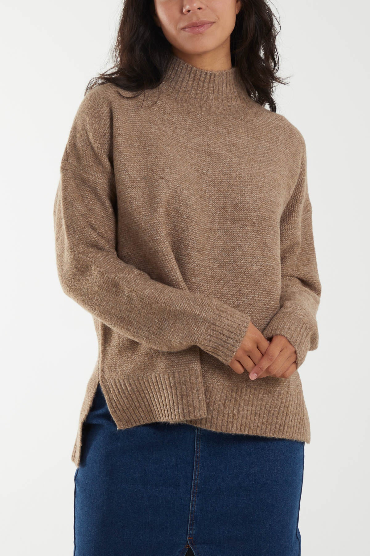 High Neck Relaxed Fit Jumper