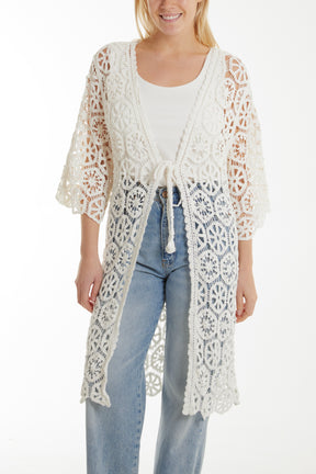Geometric Crochet Cardigan
