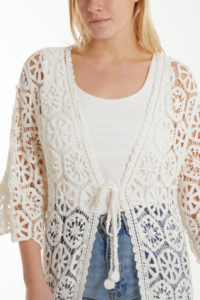 Geometric Crochet Cardigan