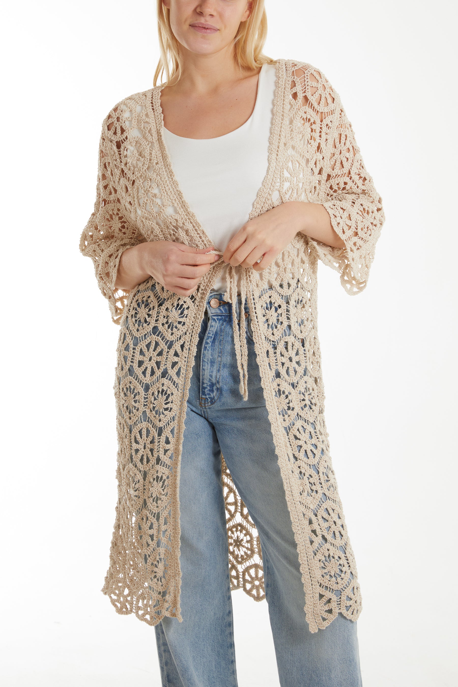 Geometric Crochet Cardigan