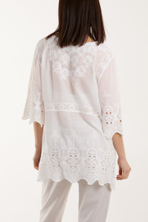 Scallop Hem Lace Top