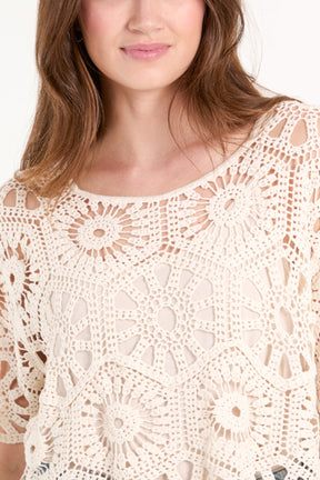 Geometric Crochet Cropped Top