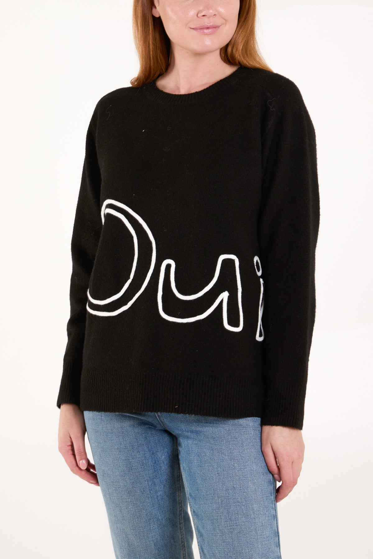 'Oui' & 'Yes' Embroidery Jumper