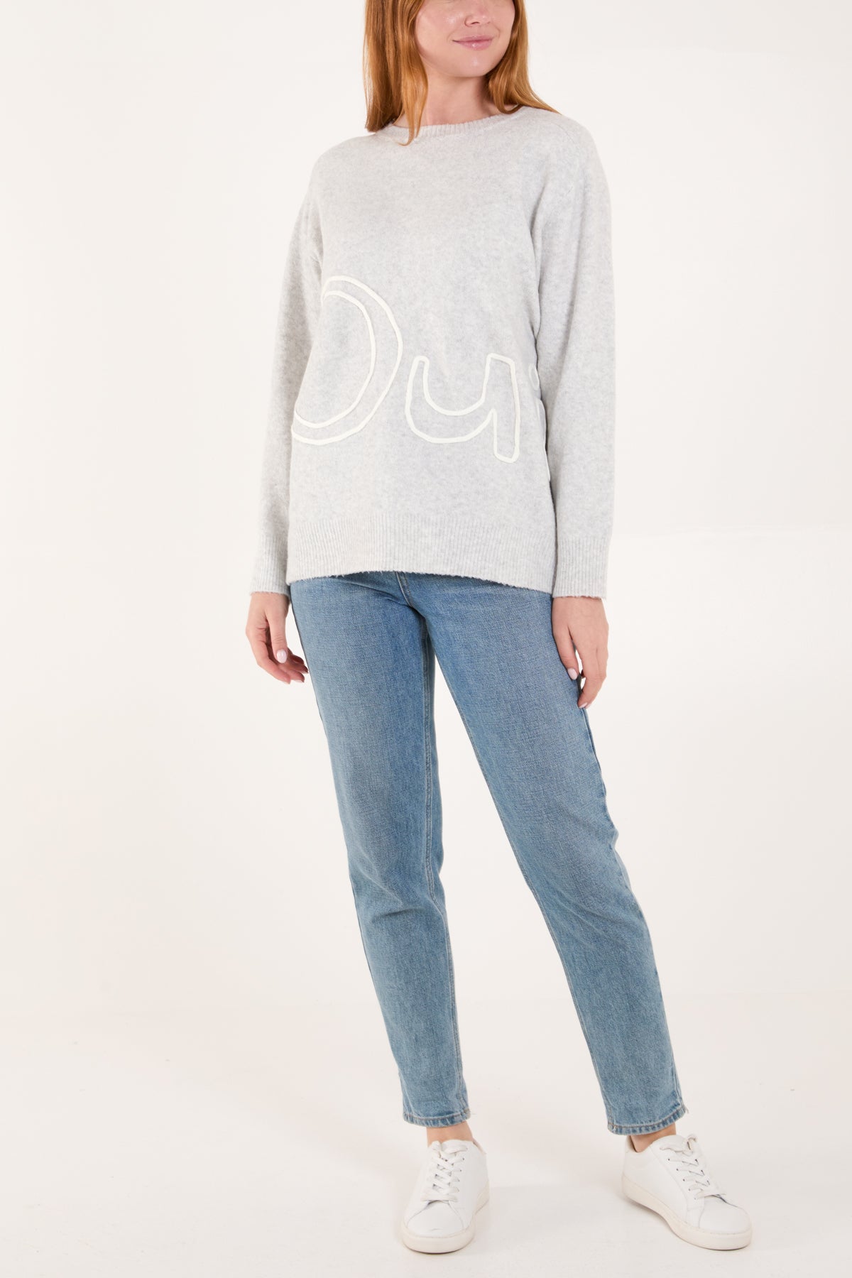 'Oui' & 'Yes' Embroidery Jumper