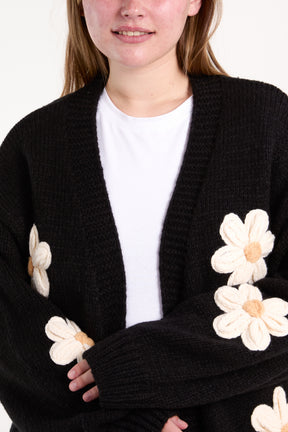 Daisy Knit Flower Cardigan