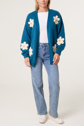 Daisy Knit Flower Cardigan
