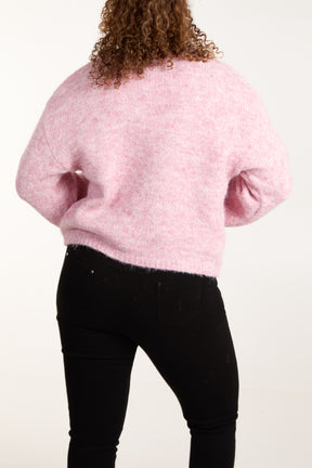 Pearl & Diamante Bow Knit Jumper