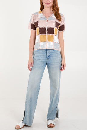 Patchwork Crochet Shirt