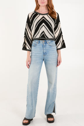 Mono Zig Zag Crochet Top