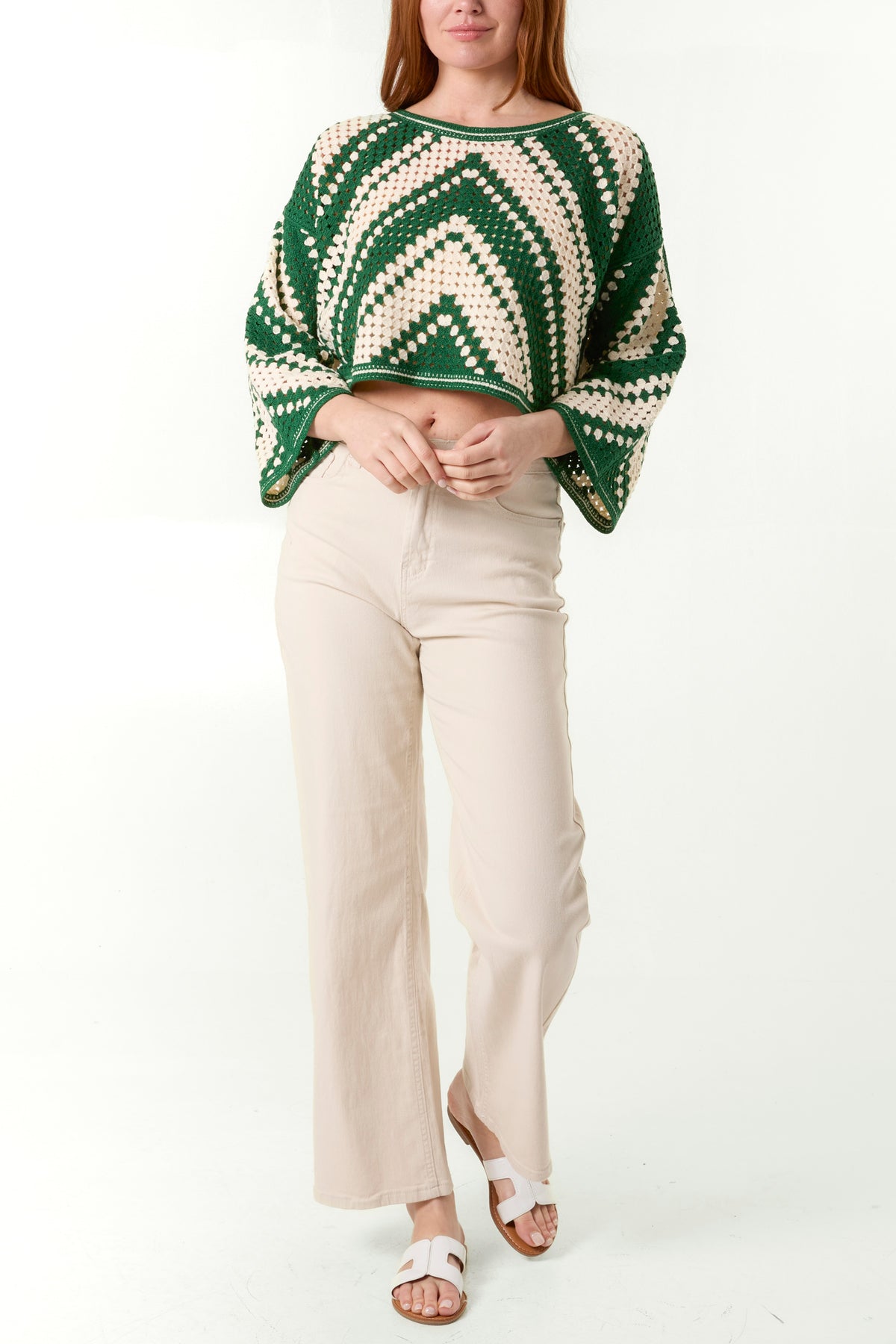 Zig Zag Cropped Crochet Top