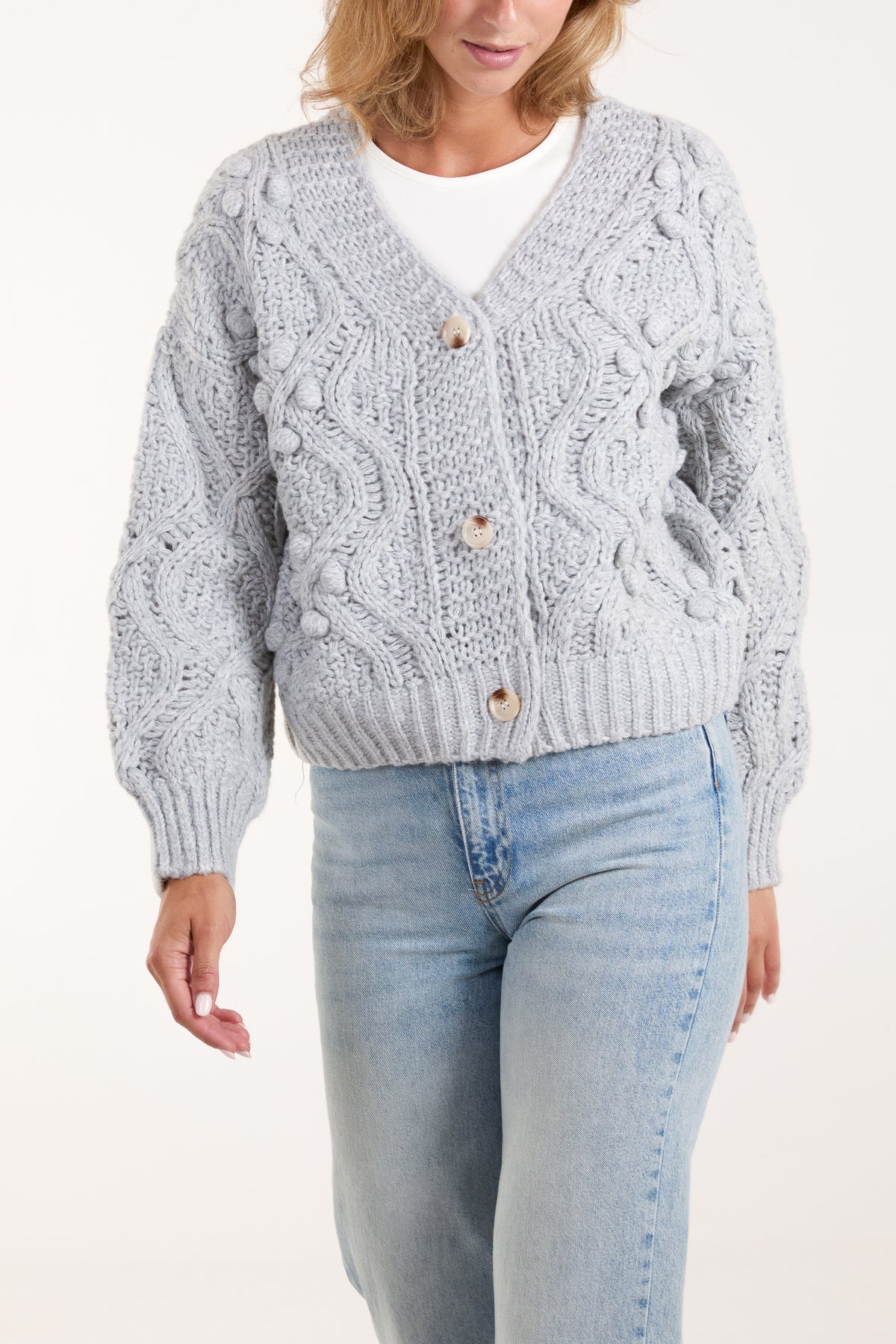 Chunky Cable Knit Cardigan