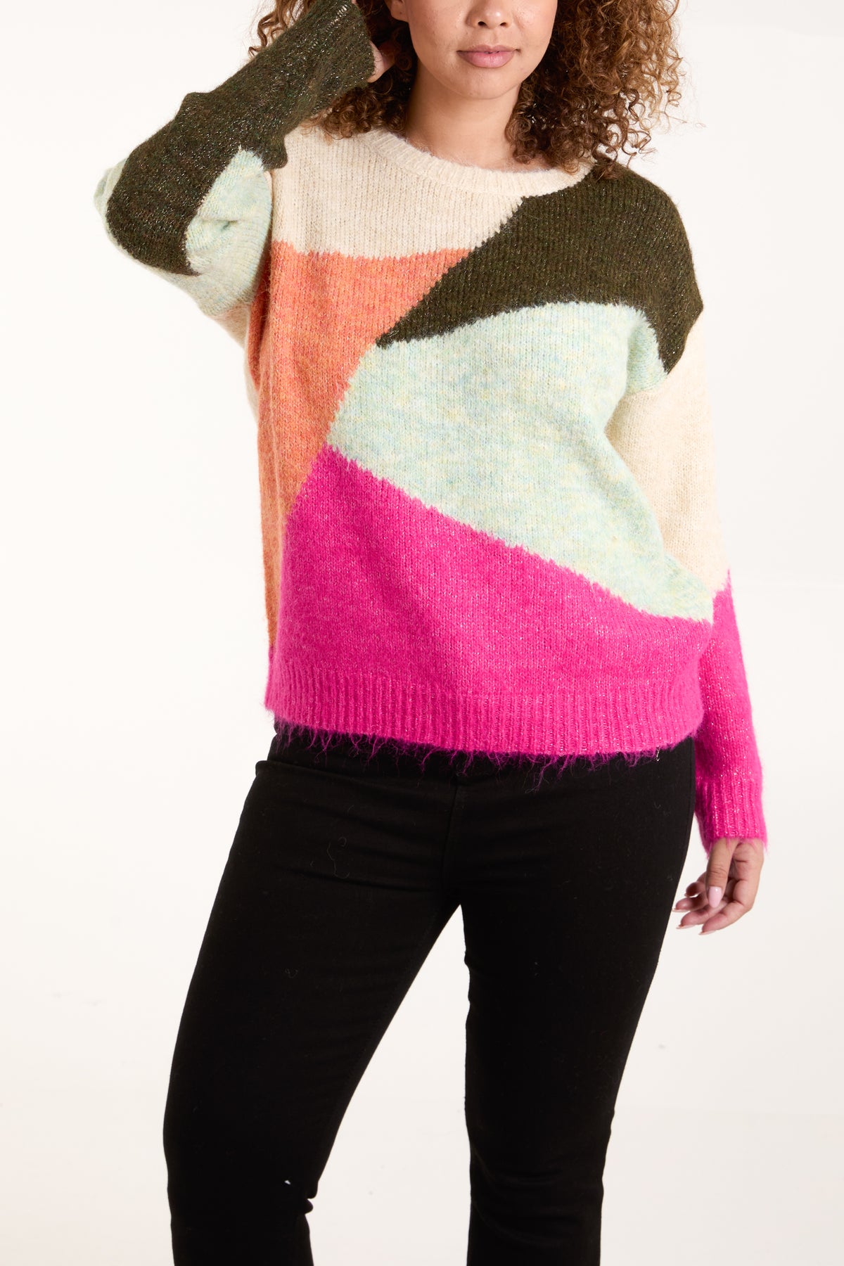 Diagonal Stripe Knit Jumper