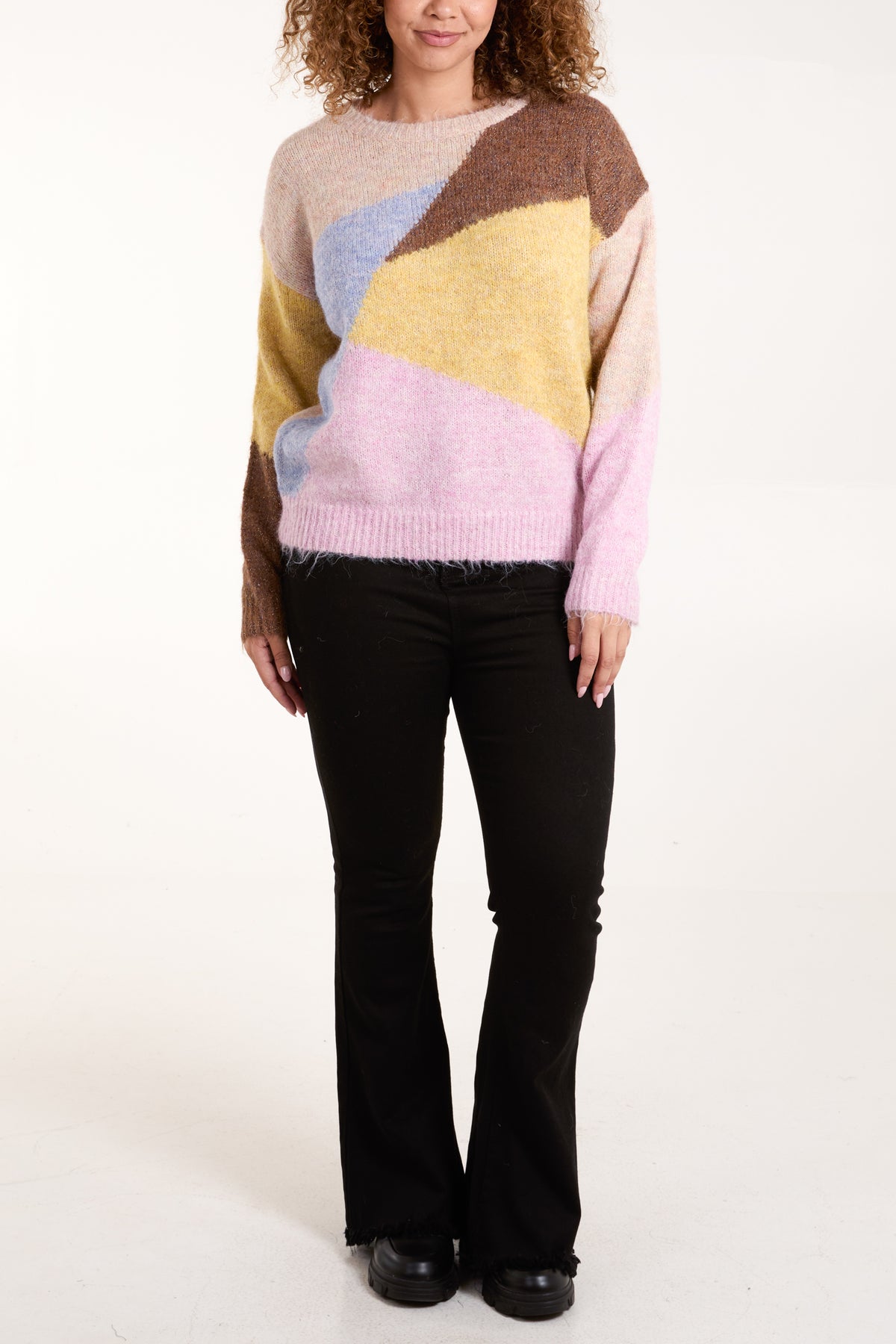 Diagonal Stripe Knit Jumper