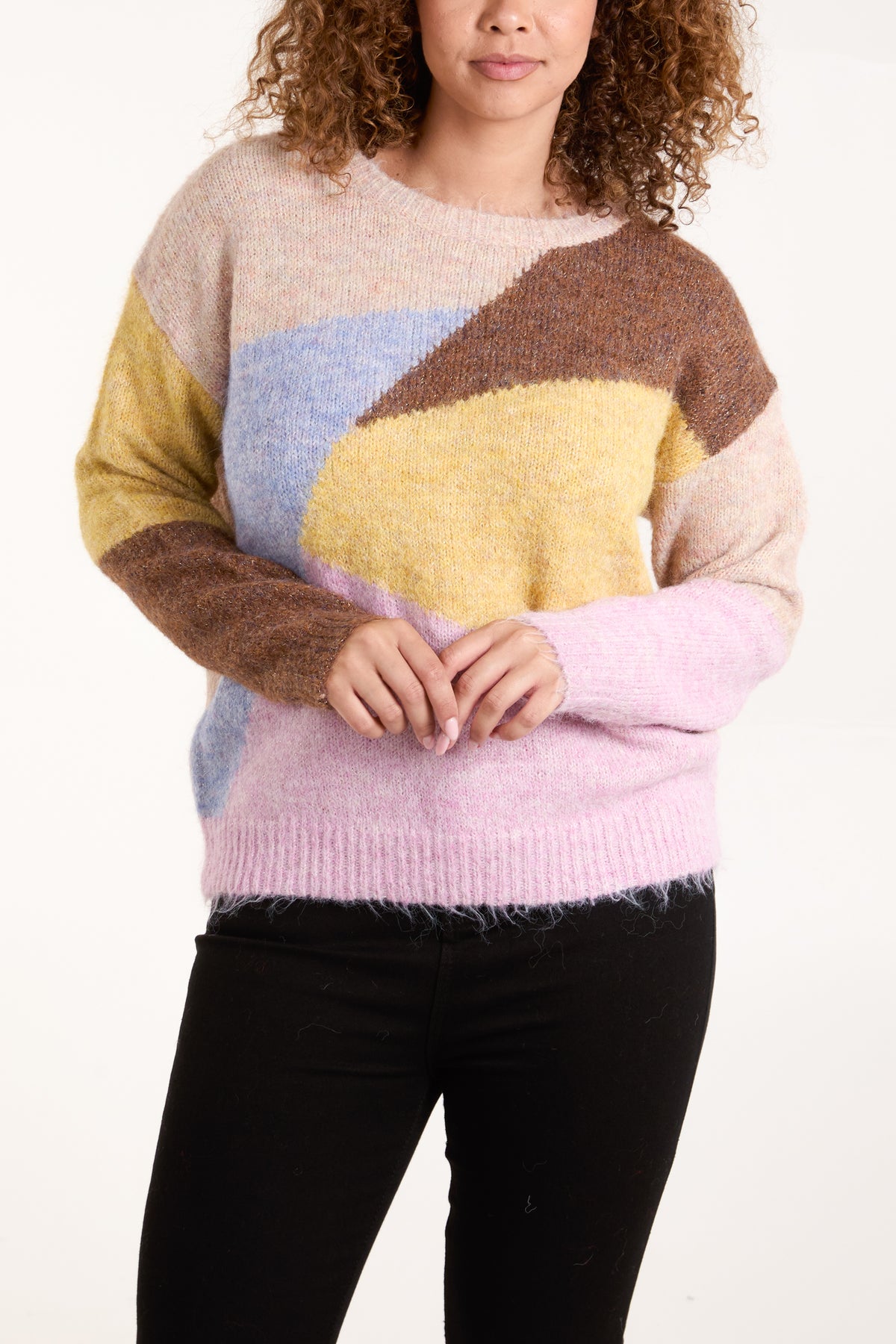 Diagonal Stripe Knit Jumper