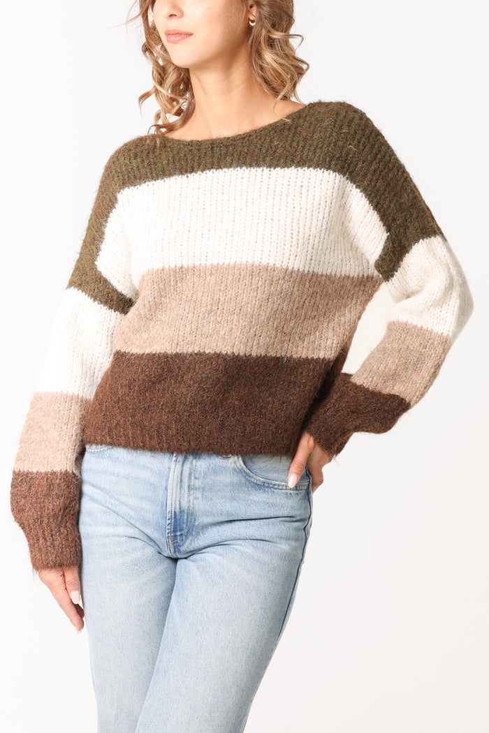 HIGH FLYER STRIPE KNITTED JUMPER