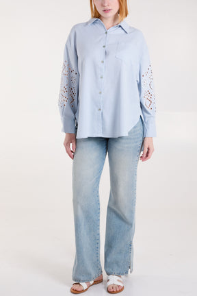 Anglaise Sleeve Linen Shirt