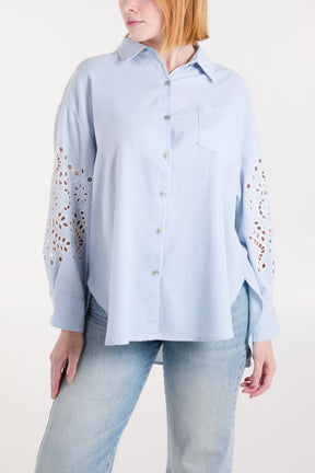 Anglaise Sleeve Linen Shirt