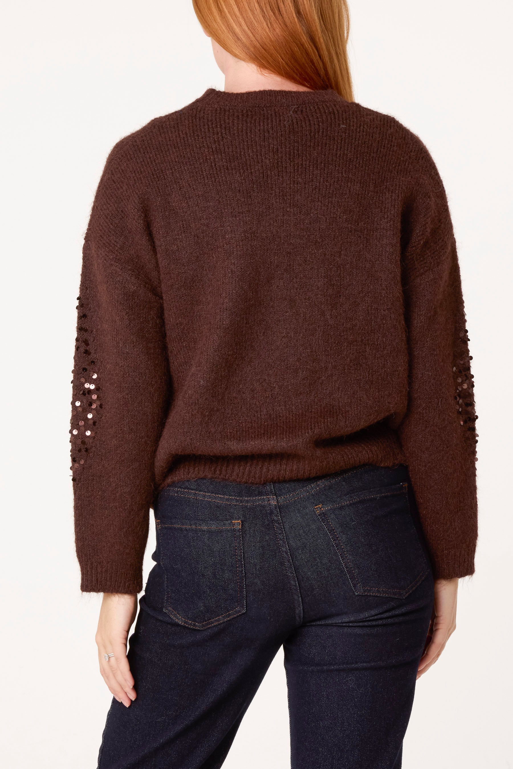 Sequin Diamond Knit Jumper