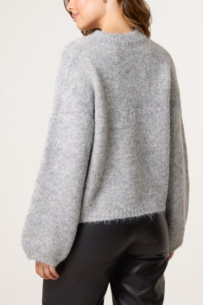 Diamante Flower Knit Jumper
