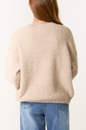 Flower Soft Knitted V-Neck Cardigan