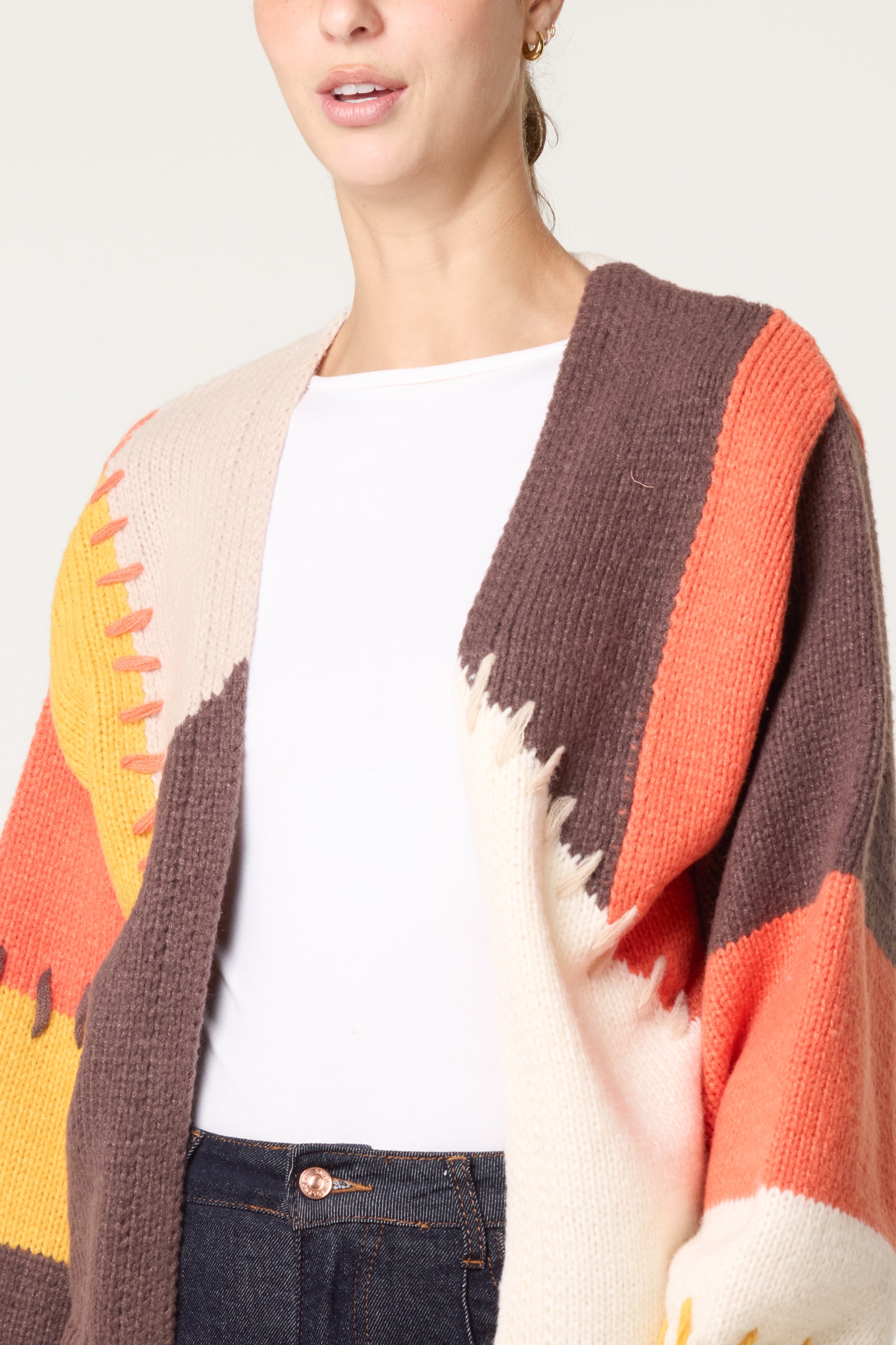 Knit Colourblock Cardigans