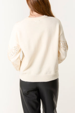 Butterfly Embroidered Sequin Jumper