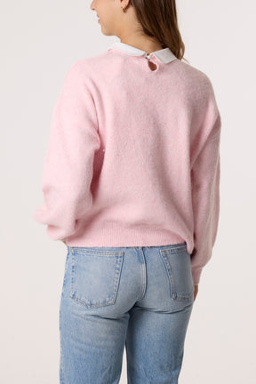 Peter Pan Embellished Collar Jumper