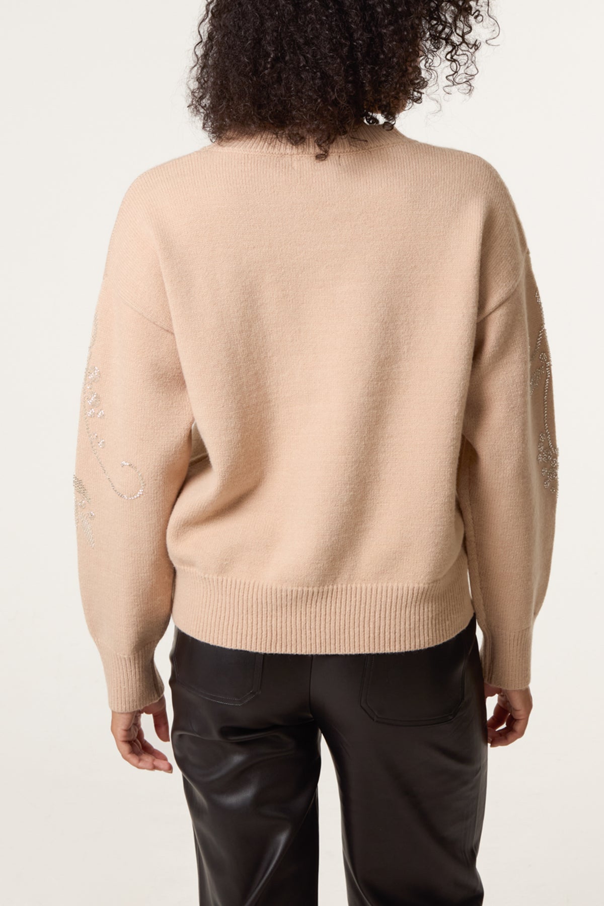 Sparkling Leaf Sequin Jumper
