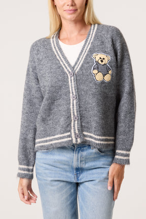 Varsity Bear Knit Cardigan