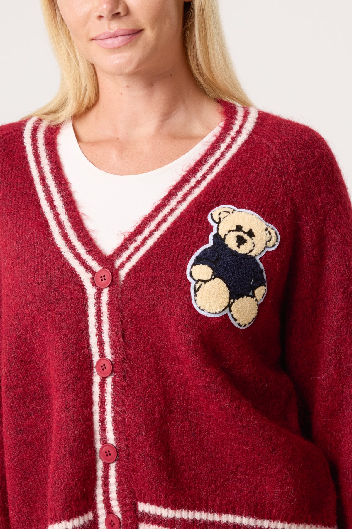 Varsity Bear Knit Cardigan