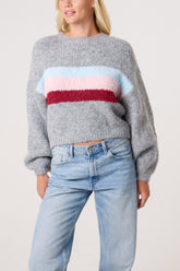 Centre Stripe Soft Knit Jumper