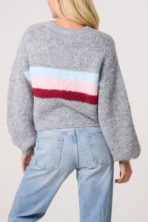 Centre Stripe Soft Knit Jumper
