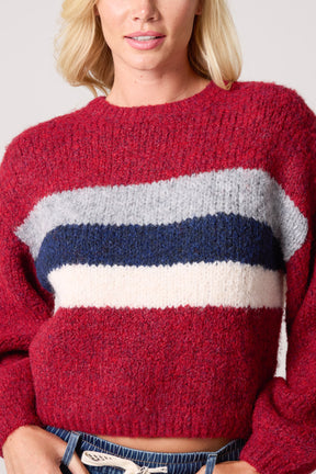 Centre Stripe Soft Knit Jumper