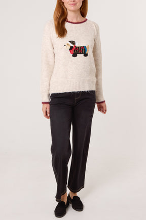 Christmas Corgi Knit Jumper