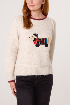 Christmas Corgi Knit Jumper