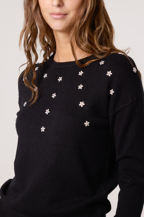 Diamante Ditsy Flower Jumper
