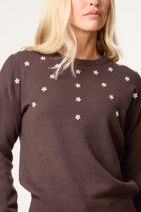 Diamante Ditsy Flower Jumper