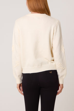Embroidered Flower Knit Jumper